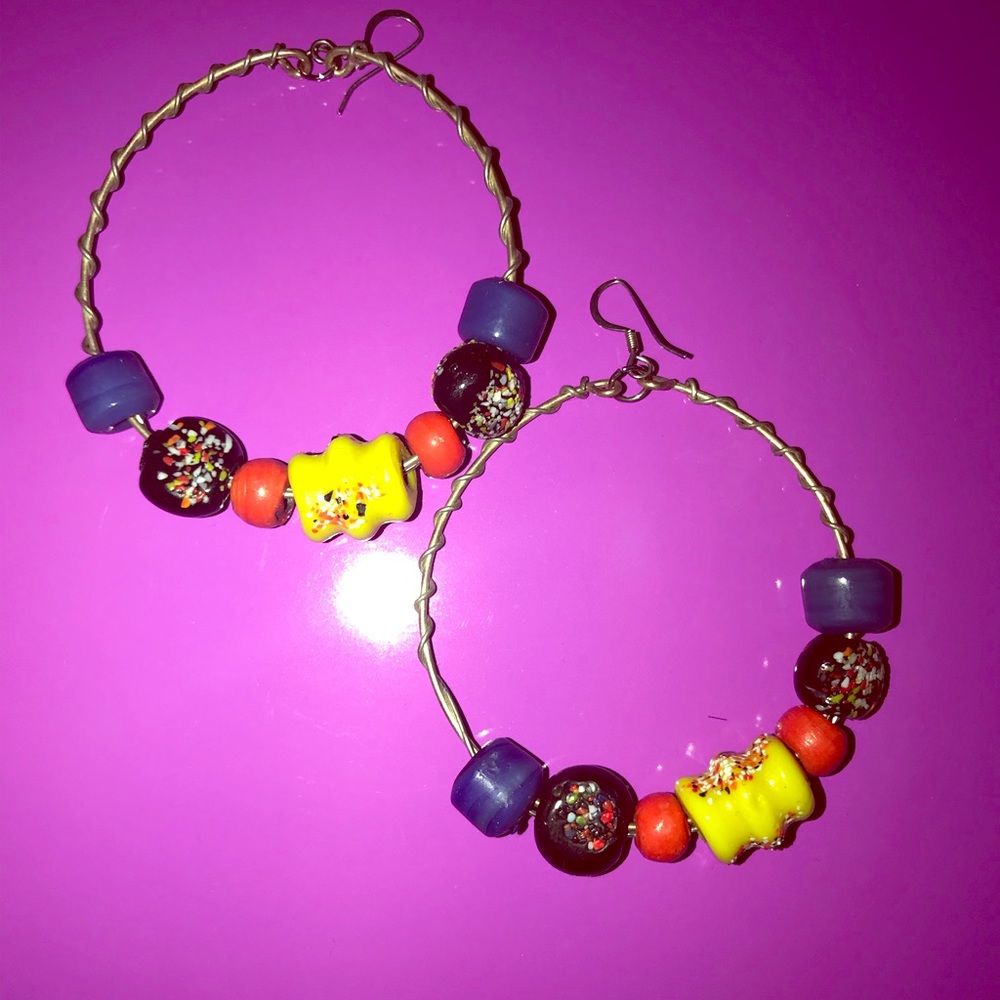 Statement earrings.